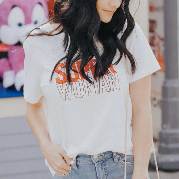 REBECCA MINKOFF super woman graphic tee - Picture 1 of 9